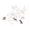Arctic Animal Figurine Set 18pcs Kid Simulated Arctic Hare Reindeer