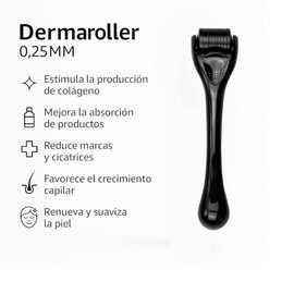 Dermaroller Facial 0.25mm  Rodillo de Micropuntas para Skincare  Complemento de Srums y Cremas  Herramienta de Cuidado de la Piel en Casa             