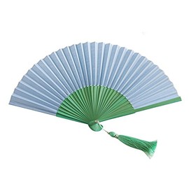 BOUDAI 扇子 by COLOR [サックス×グリーン]