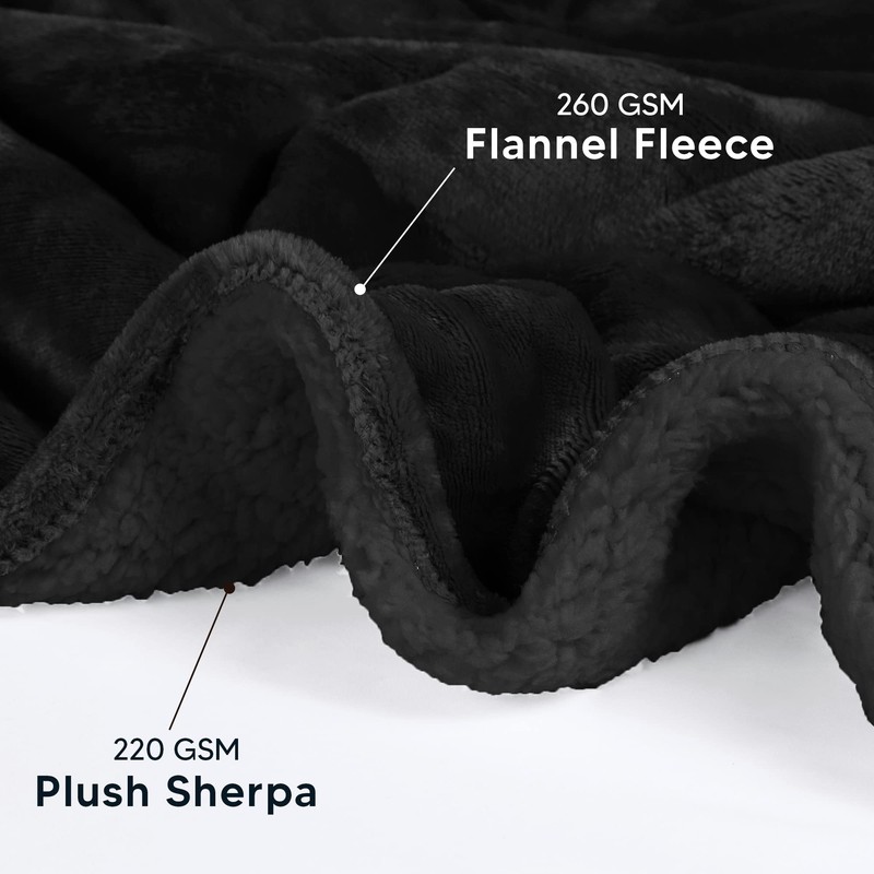 Utopia Bedding Sherpa Blanket King Size [Back, 90x102 Inches] -