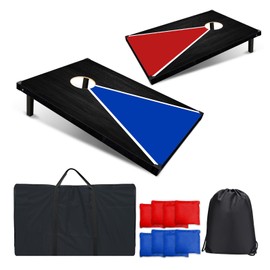 Cornhole Board Set, 3'x2' Cornhole Set, Corn Hole Boards Set, Lightweight Corn Hole Set Includes 2 Cornhole Boards, 8 Cornhole Bean Bags & Carry Case for Outdoor Games (CH43 3'x2' Cornhole Set)