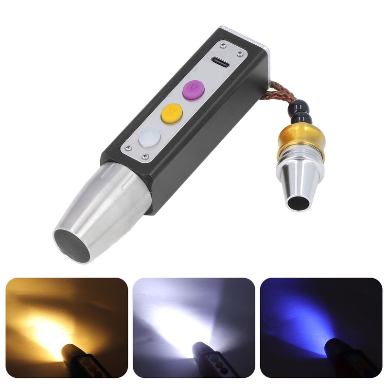 Jewelry Flashlight 3LED 3 Light Modes USB Charging Portable Small