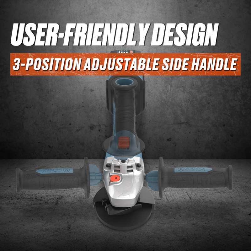 SENIX PAX2125-M2-0 X2 20 Volt Max* 5-Inch Brushless Angle Grinder