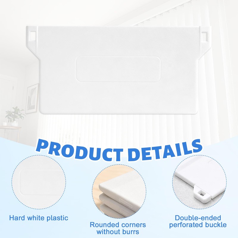 KASURE 12 PCS Vertical Blind Weights, 89mm White Vertical Blinds