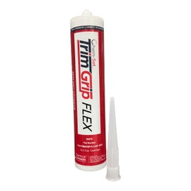 Chem-Set TrimGrip Flex, PVC Trim Adhesive/Sealant - 10.2 oz Cartridge - White
