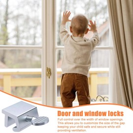 Single Hole Safety Lock,Sliding Window Stopper Door Locks,Adjustable Window Locks,Sliding Window Locks Stoppers,Sliding Window Stopper Slide,Security Locks for Horizontal Sliding,Window Hardware