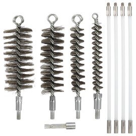 50-Inch Pipe Cleaning Brush Set with 4 Flexible Rods, M8 Threaded Chimney Brush with Stainless Steel Bristles, Strong Cleaning for Auto Parts, Bottles, Tubes