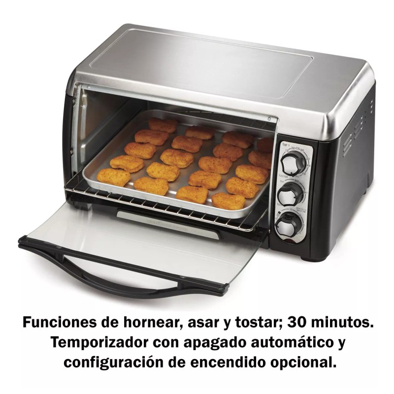 Proctor Silex Horno Tostador Ps 6 Rebanadas Negro Con Acero