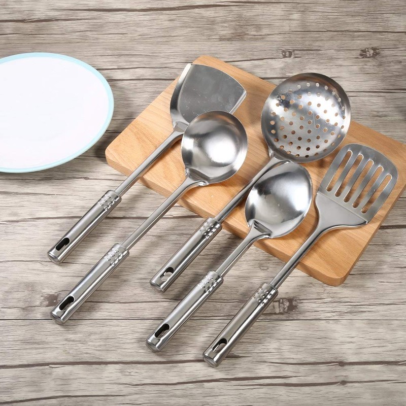 Sunicon 5 Pack Cooking Utensil Set, with Ergonomic Handle Multifunctional