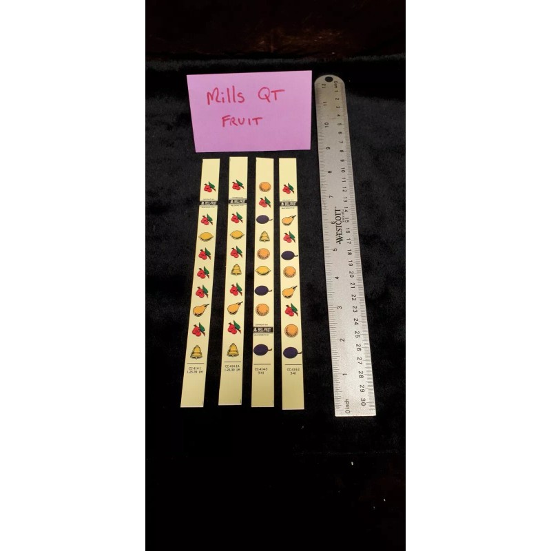 MILLS QT REPLACMENT REEL STRIPS MILLS ANTIQUE SLOT MACHINE FRUIT