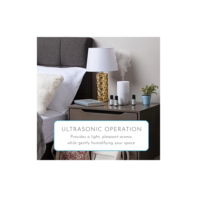 Ellia Soothe Ultrasonic Essential Oil Aromatherapy Diffuser | 6.5hrs Continuous