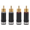 Preffair R1764 RCA Audio Plug 24K Gold Plated Signal Cable