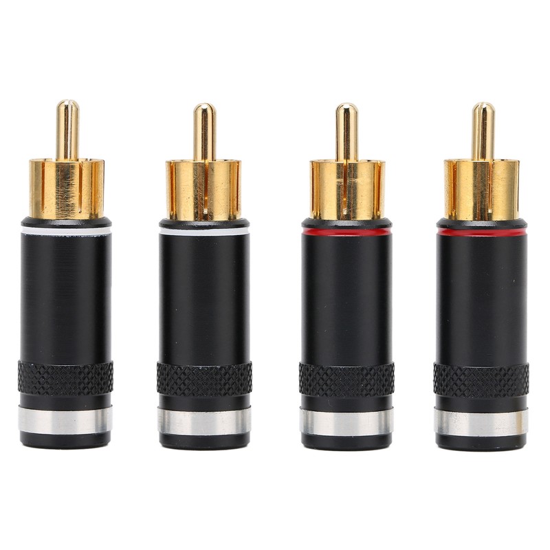 Preffair R1764 RCA Audio Plug 24K Gold Plated Signal Cable