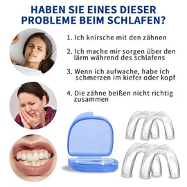 Grinding Splint for Night, 2 Sizes Teeth Splint, 4 Mouldable Mouth Guards for Teeth Grinding for Anti Snoring, Bite Splint for Night, Snoring Splint, Teeth Splint