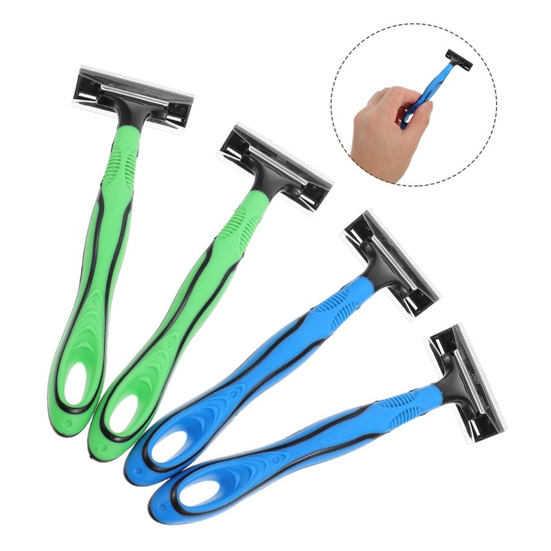 SAFIGLE 4pcs Men's Grooming Razor Portable Shaving Device for for