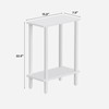 TUTOTAK Small Side Table, Narrow End Table, Skinny Sofa Table,