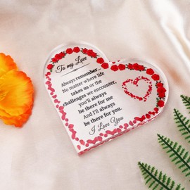 Elegant Acrylic Plaque, Warm Rose Wreath Design, Couple Gift, Romantic Love You Gift, Acrylic Ornaments, Gift for Girlfriend, Gift for Wife, Gift for Women, Love Declaration