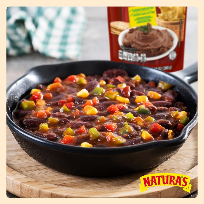 Natura's Refried Red Beans, Ready-to-Eat Vegetarian Refried Beans, Frijoles Rojos