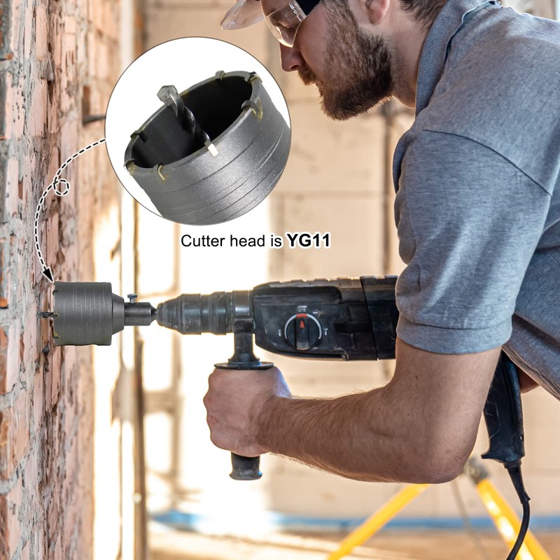 CCLIFE Drill Bit 50/55/65/68/80/82/100 mm Socket Drill Bit Concrete with