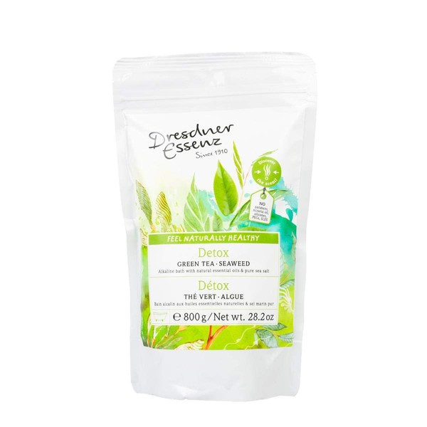Dresdner Essenz Bath Soak, 800g/28.2oz with resealable bag (Green Tea·Seaweed)