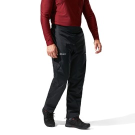 Berghaus Mens Deluge 2.0 Waterproof Breathable Overtrousers | Durable Comfortable Rain Pants Tracksuit, Black, M EU