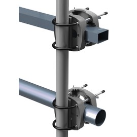 4smile Sonnenschirmhalter Balkongeländer SunnyEasy - 2er Set, Anthrazit - Sonnenschirm Halterung Balkon, flexibel montierbar - Schirmhalterung Balkongeländer ersetzt Sonnenschirmständer Balkon
