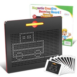 Tablero de Dibujo Magnético Grande 714 Perlas, Tablero de Escritura Reutilizable Borrable, Juguete Educativo para Preescolar, Juguetes Educativos Mont