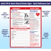 Adult CPR and Heart Attack and Stroke, Rescue Charts (2