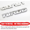 XINLIYA Turbo Car Emblem, 2 PCS 3D Metal Turbo Badge