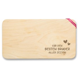 Wooden Breakfast Board – Breakfast Board – For the Best Brother of All Times – Gift for Brothers Gift Idea Birthday Christmas – 22 x 12 – Wood – Christmas Gifts Gift Ideas My