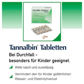 TANNALBIN Diarrhoea Tablets 50 Tablets