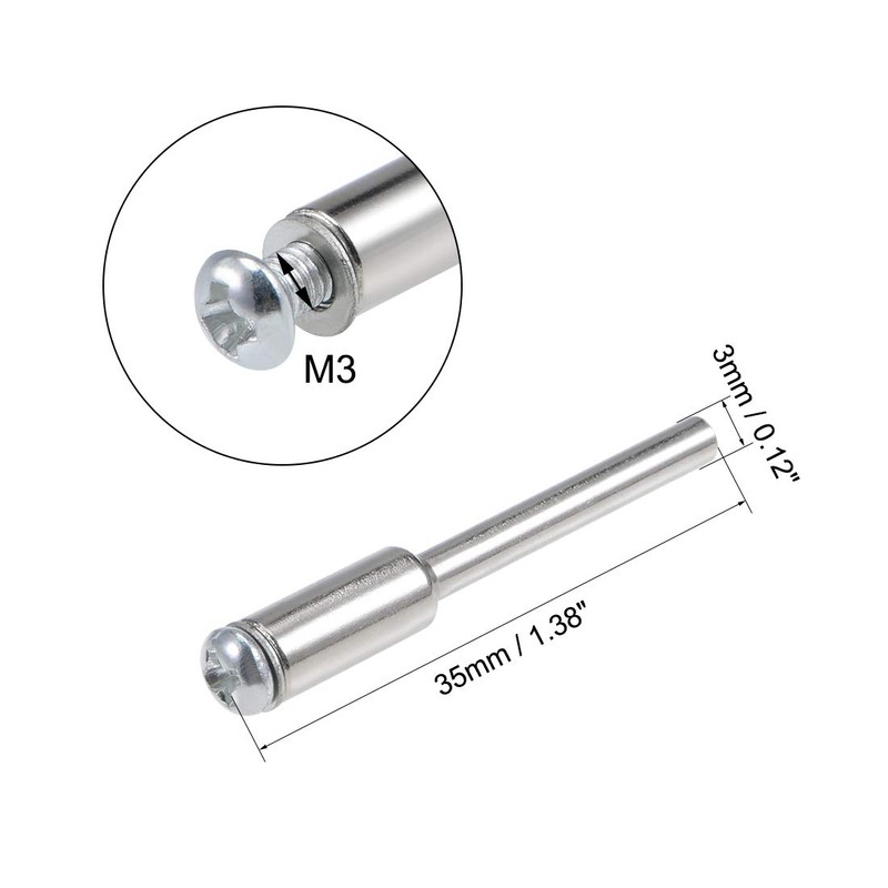 sourcing map Cutting Disc Screw Mandrels 3 mm Shaft Diameter