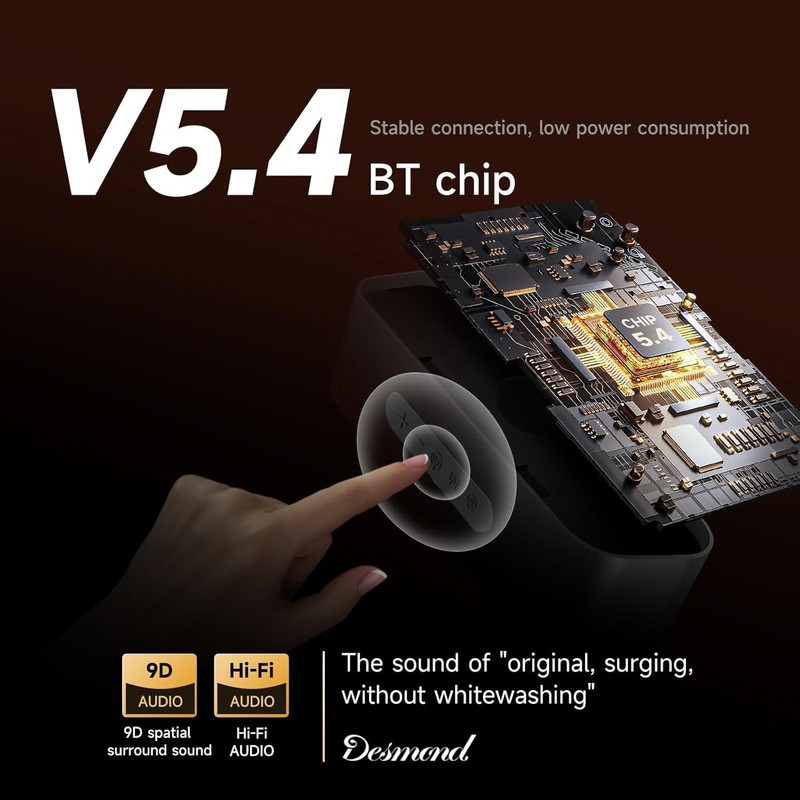 Bluetooth Speaker, Bluetooth Portable Wireless Speakers 5.4, 9D Surround Sound,