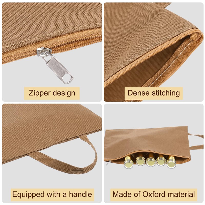 sourcing map 2 Pcs Zipper File Bags, 9.6" x 13.4"
