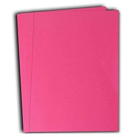 Hamilco Colored Cardstock Scrapbook Paper 8.5" x 11" Fuchsia Pink Color Card Stock Paper 50 Pack