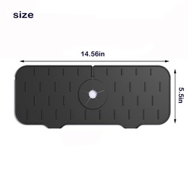 Silicone Faucet Handle Drip Catcher Tray- 3pcs Kitchen Guard Sink Splash Guard Silicone Faucet Mat for Kitchen Sink for Bathroom, Kitchen, Bar, RV and Farmhouse