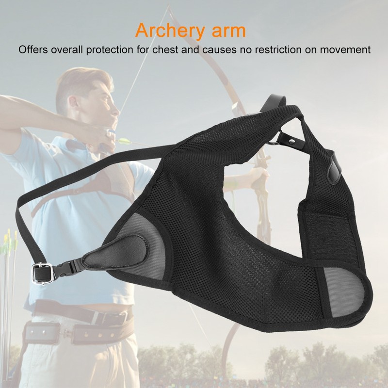 Lightweight Adjustable Archery Shooting Hunting Chest Guard Protector Accessory (Left