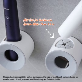 LaLand Electric Toothbrush Holder for Bathroom, Wall Mounted for Shower Space-Saving, Bathroom Storage Organizer Caddy, Toothbrush Holder for Kids, Bathroom Decor (4, Grey)