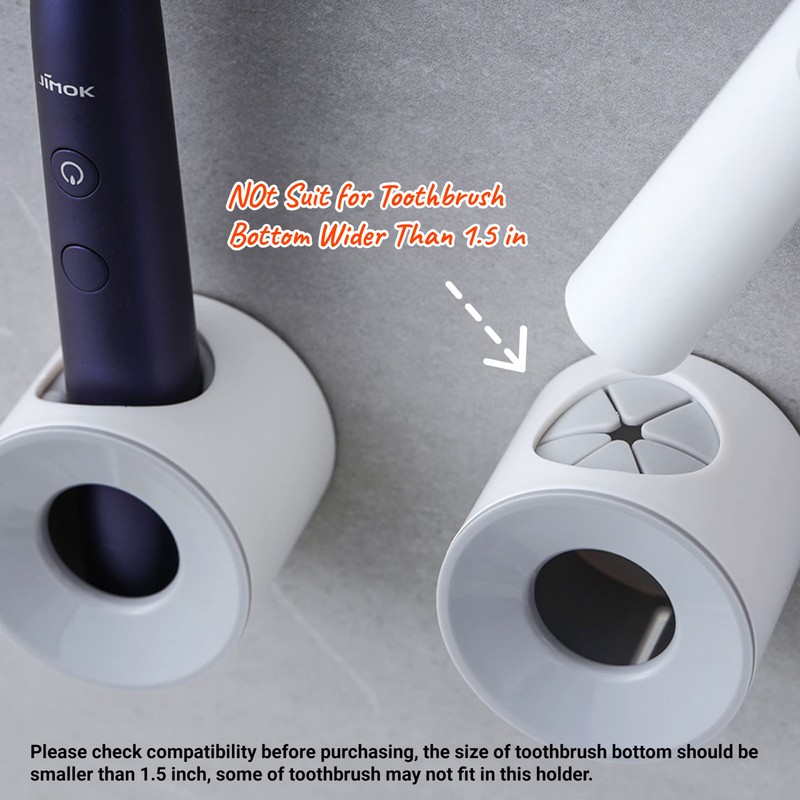 LaLand Electric Toothbrush Holder for Bathroom, Wall Mounted for Shower