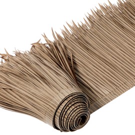 Mexican Tiki Hut Grass Skirting Roof Tiki Bar Grass Duck Blind for Thatch Roofing Bar Decorations Roll Palm Palapa Straw Thatch Roof for Fence Party(Brown,197 x 15 Inch)