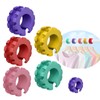 Vikooyes 5+1Pcs Silicone Clothes Hanger Fixed Ring Hook Windproof Clothes