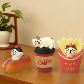 Cute Mini Cat Figurine for Office - Miniature Animal Figurines, Fast Food Restaurant-Style Decorations, Micro Landscape Ornaments, Dollhouse Craft Accessories, Desk Decor for Cat Lovers