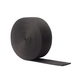 Realm Heavy Duty Polypropylene Webbing Strap Tape for Backpacks, Rucksack, Luggage/Cargo Strapping, Luggage - 5 Metres (Black, 50mm)