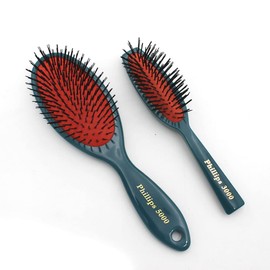 Phillips Brush Paquete Combinado De 3000 + 5000 Cepillos Para El Cabello Con Cojín: Tamaño De Monedero + Cepillos De Tamaño Completo, Color Con Diseños Florales, Cepillos Para El Cabello Con Cerdas De