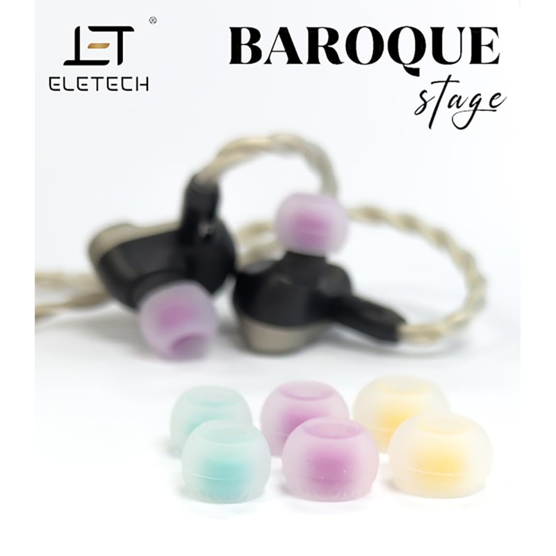 ELETECH Baroque Earbuds, 2 Pairs, Stage S (2 Pairs)