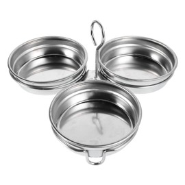 Cabilock Steam Eggs Mold Poached Egg Holder Tray Egg Poacher Cup Replacement Poached Egg Tray Egg Poacher Cup Nonstick Egg Poacher Replacement Cup Steamed Egg Stainless Steel Silver