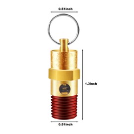 LSTOPGO 2 Pieces 1/4'' Male NPT Air Compressor Pressure Relief Valve Brass Safety Valve Air Compressor Check Valve (165 PSI)