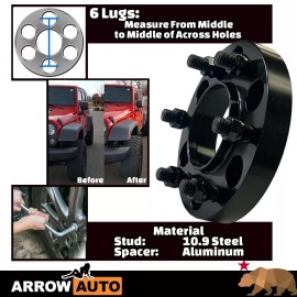 Arrow 4x 1" Hub Centric Adapter Spacer Fit 2015-24 F150/Navigator