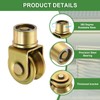 uxcell 1.9 Inch Sliding Gate Wheels, 2Pcs 360-Degree Rotatable V