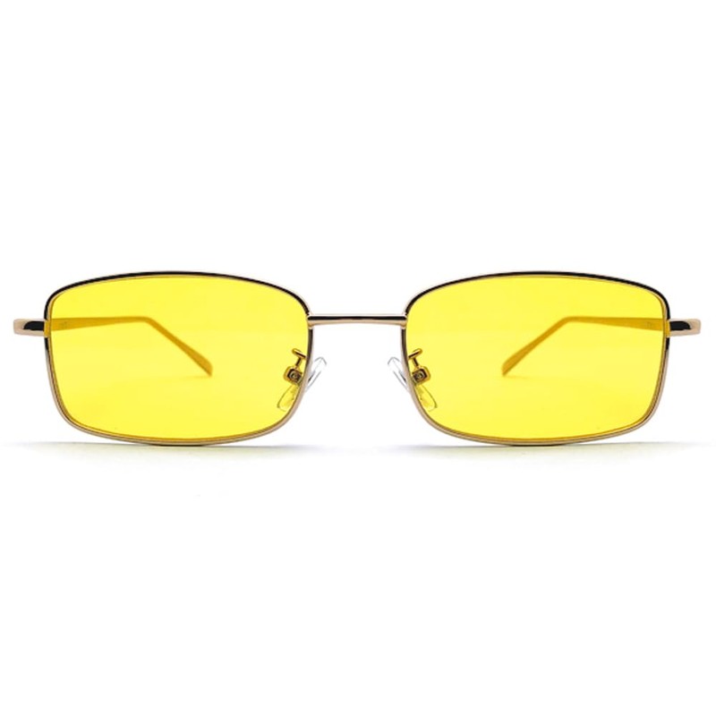 SPEED ADDICT METAL SQUARE SUNGLASS for Japan, Gold × YELLOW